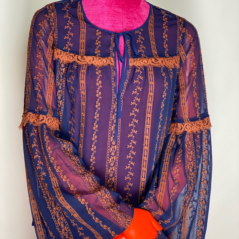 BCBG Bell sleeve blouse.